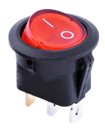 Переключатель TNSy KCD1-8-101N R/B круглый с подсветкой красный (TNSy5500736)