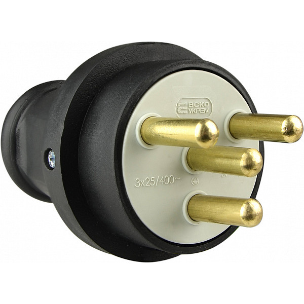 Каучуковая вилка Аско-Укрем ВК 3Р+РЕ 25А (A0250010003) - фото №3