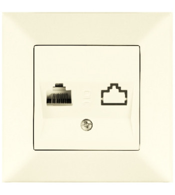Розетка комп'ютерна Meridian, RJ45 Cat.5e, кремовий