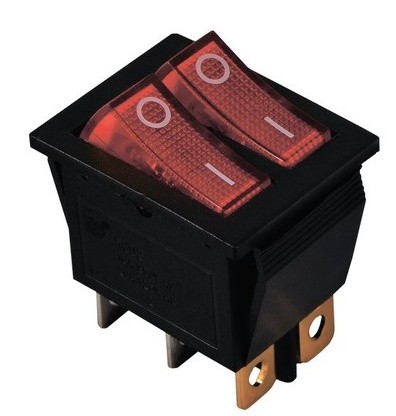 Переключатель TNSy KCD2-2101 R+R/B червоних (TNSy5500807)