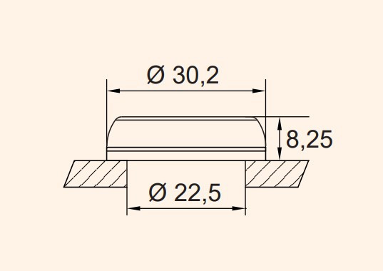 Втоплена кнопка-модуль із підсвічуванням ETI 004771253 EGFI-W (біла) - фото №1