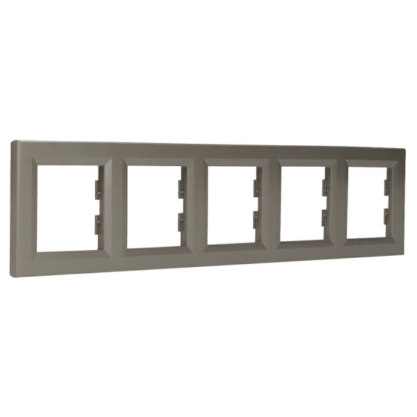 Рамка на 5 мест бронза Asfora, EPH5800569 - фото №1