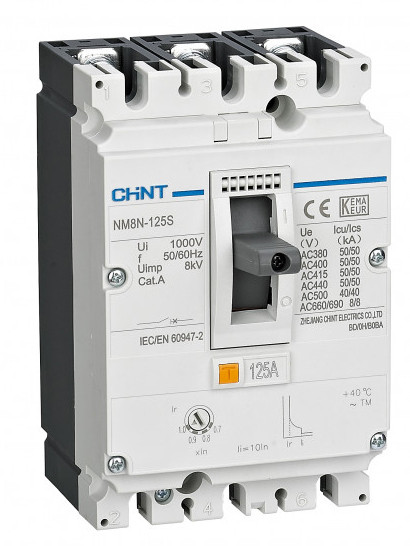 Корпусный автоматический выключатель Chint NM8N-125S TM 63 3P