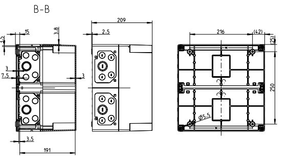 Вологозахищена роз'єднувальна коробка Spelsberg AKL 2-gh (sp74290201) IP65 - фото №3