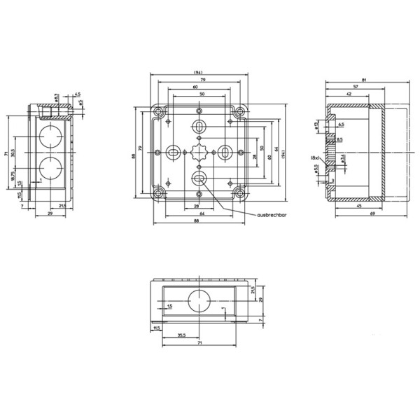 Распредкоробка Spelsberg PS 99-6-m (sp10540301) IP66 для улицы - фото №1
