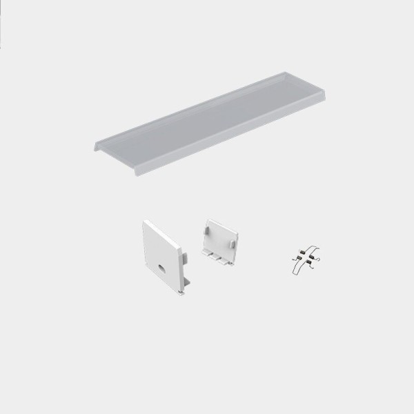 LED-профіль MLG врізний LP6625 з розсіювачем, 2 метра - фото №1