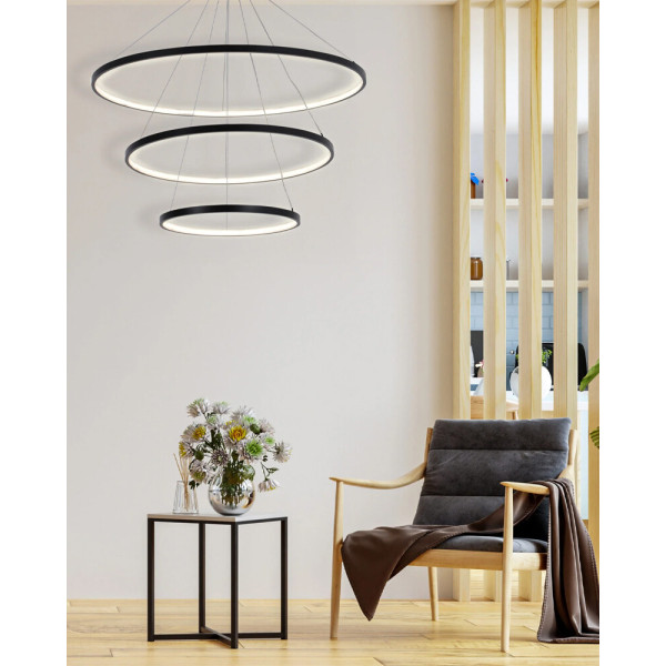 Подвесной светильник, люстра Goldlux 330024 Lea 3 Led 3x60W 4000K 8000Lm IP20 Черный - фото №2