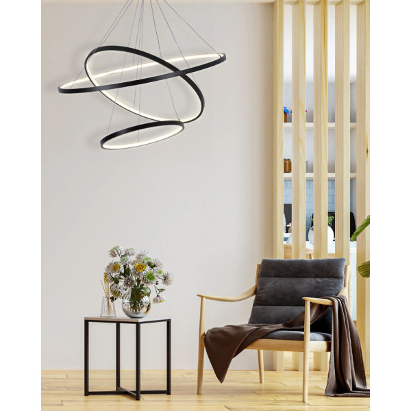 Подвесной светильник, люстра Goldlux 330024 Lea 3 Led 3x60W 4000K 8000Lm IP20 Черный - фото №3