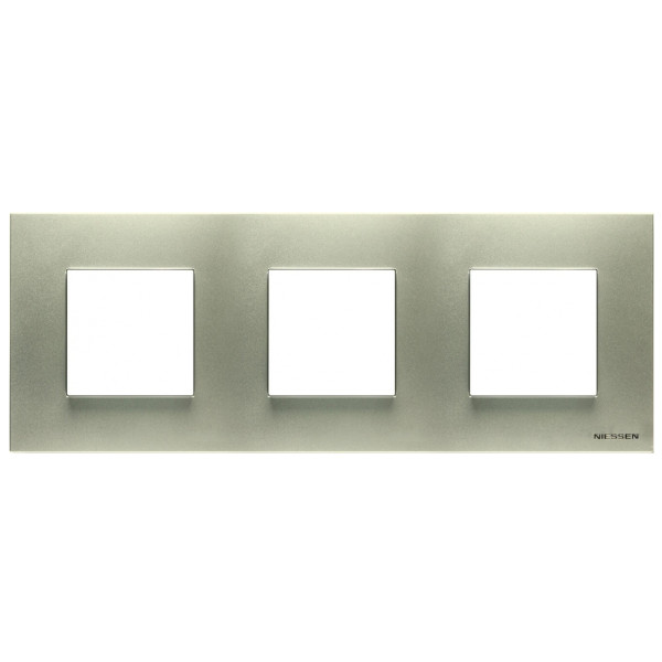 Трехместная рамка ABB Zenit N2273 CV (шампань)