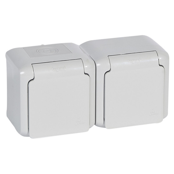 Розетка 2X2К+З Legrand Forix серая