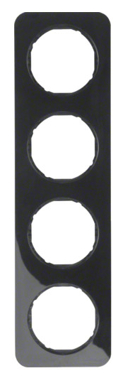 Рамка 4-местная, черная Berker R.1