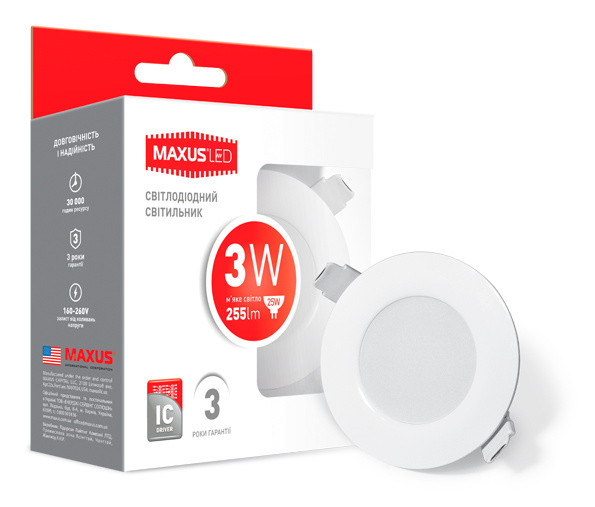 Світильник Maxus SDL 3Вт 3000K (1-SDL-010-01) - фото №4