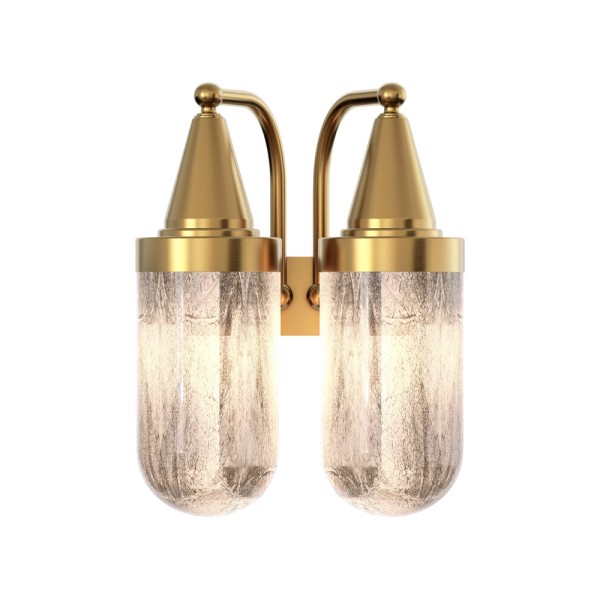 Бра, настінний світильник Pikart 39830 Subway Stone G9 2x15W IP20 латунний - фото №1