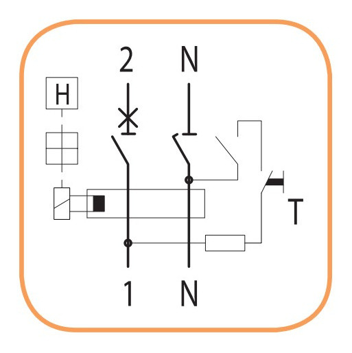 Диференціальний автомат ETI 002173104 KZS-2M B 16/0.03 тип AC (10kA) - фото №2