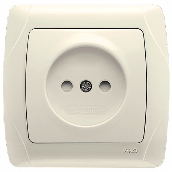 Розетка із захисними шторками, кремова VIKO Carmen