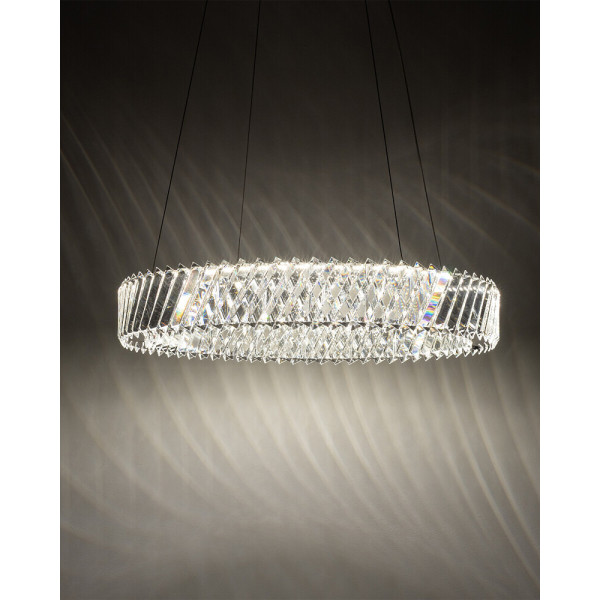 Підвісний світильник, люстра Nowodvorski 11705 Luxora Round LED 1x30W 3000K 2700Lm IP20 хром - фото №1
