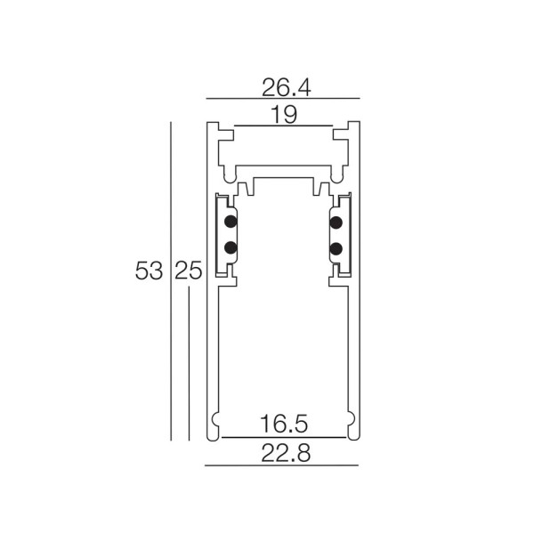 Магнітний шинопровід накладний Alumled ALMG-TRN 2M WH - фото №1