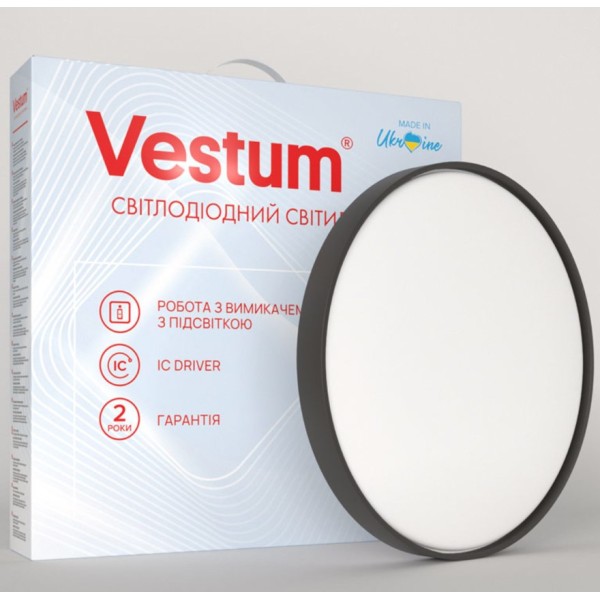 Светильник Vestum CRYSTAL матовый 36Вт 395x60мм 4000К 2900Лм - фото №1