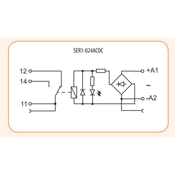 Электромеханическое интерфейсное реле ETI 002473052 SER1-024 ACDC 1CO 6A AC1 250V AC - фото №1