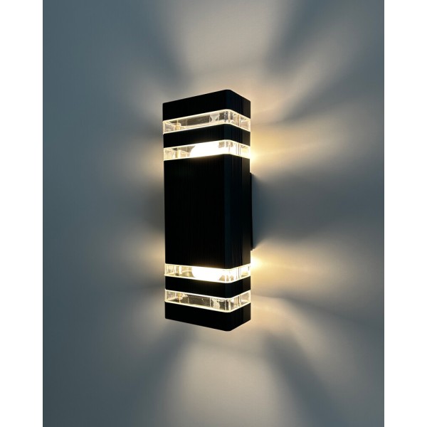 Вуличний світильник Nowodvorski 4424 Rio E27 2x10W IP54 чорний - фото №1