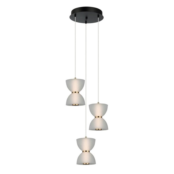 Подвесной светильник, люстра Italux PND-83949-3-BK Tica LED 3x22W 3000K 950Lm IP20 белый