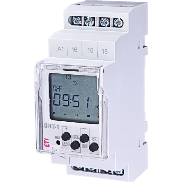 Программируемый цифровой таймер отключения ETI 002470051 SHT-1 UNI 12-240 AC/DC (1x16A AC1)