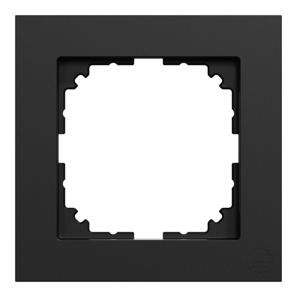 Одноместная рамка Schneider Electric M-Pure Ocean Plastic MEG4010-3603 черная матовая