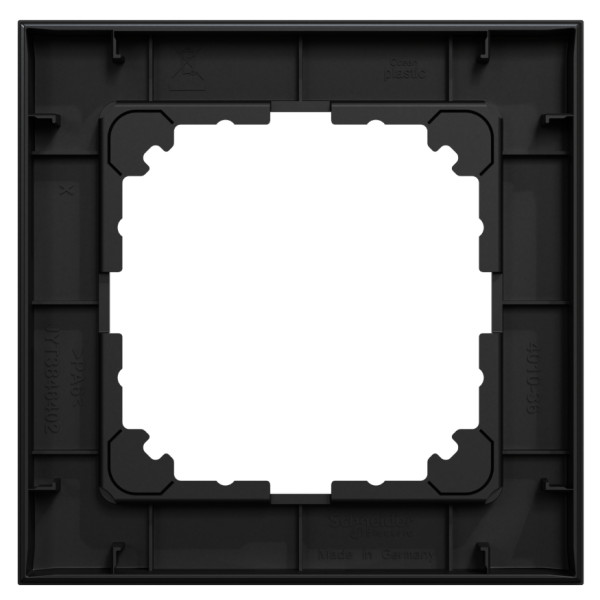 Одноместная рамка Schneider Electric M-Pure Ocean Plastic MEG4010-3603 черная матовая - фото №2