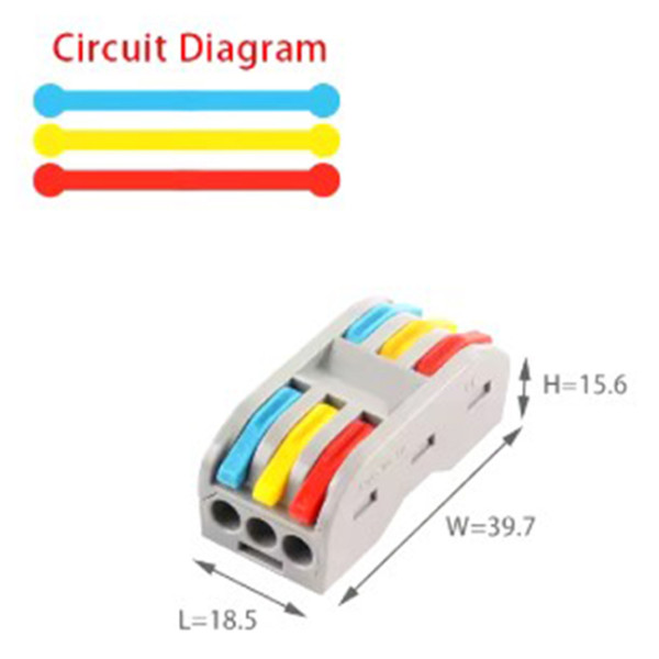 Проходная клемма TOSUNlux PCT-23C 32А 400В (6931934238402) - фото №1