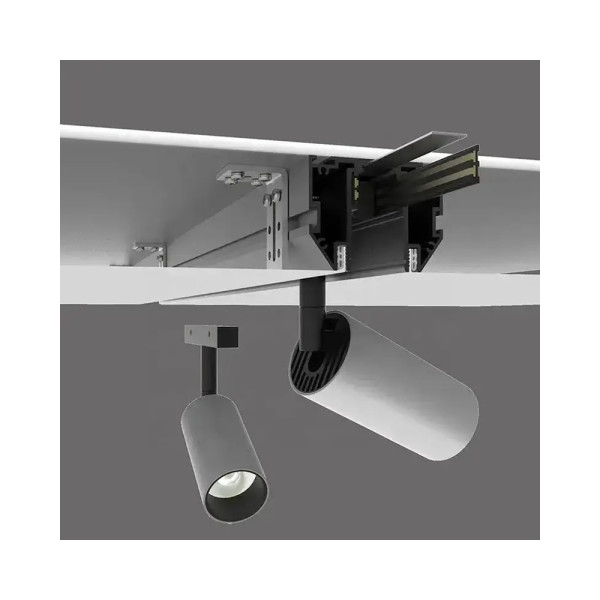 Магнітний шинопровід врізний Alumled ALMG-SNP 1M BK - фото №2