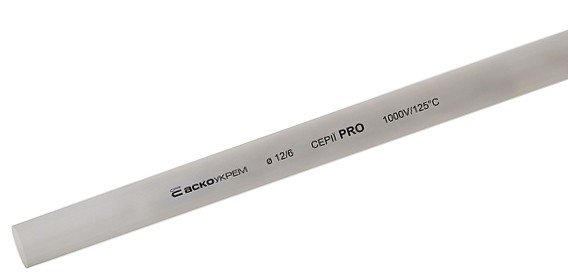 Серая термоусадочная трубка Аско-Укрем PRO Ø 12,0/6,0 (A0150040530)