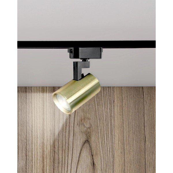 Трековий світильник Goldlux 329547 Lynx GU10 1x10W IP20 золотий - фото №1