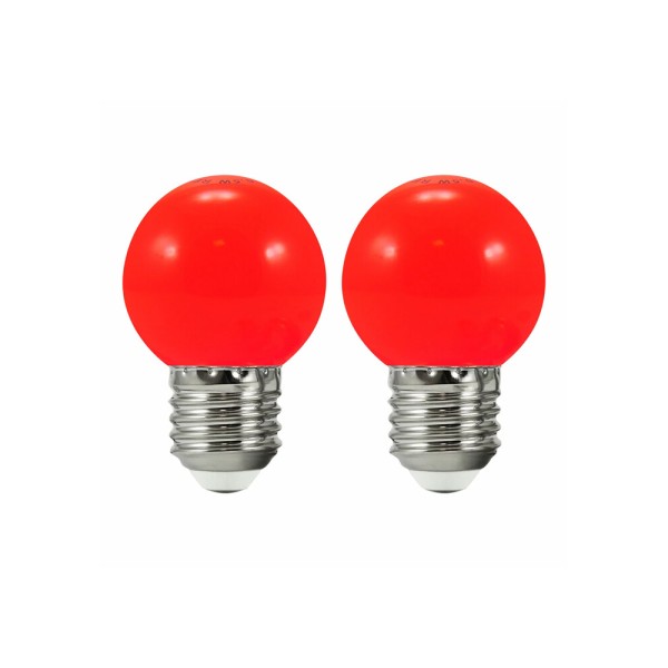 Светодиодная лампочка для гирлянды из коллекции Party Goldlux 308757 E27 2x0.5W 3000K 50Lm красная - фото №1