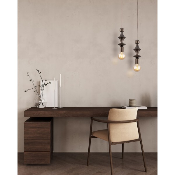 Підвісний світильник, люстра TK Lighting 10703 Tower E27 1x15W IP20 коричневий - фото №1