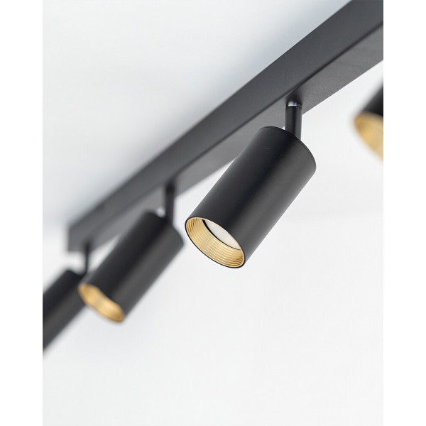 Світильник поворотний, спот TK Lighting 10635 Amis GU10 4x10W IP20 чорний - фото №3