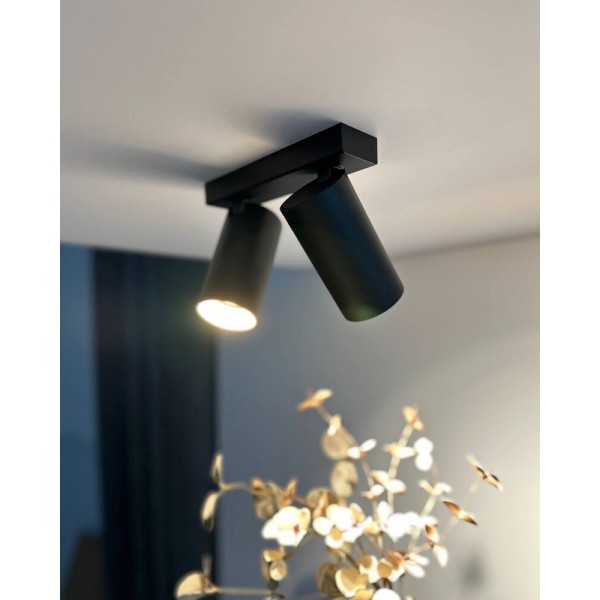 Світильник поворотний, спот Nowodvorski 37766 Mono II GU10 2x10W IP20 чорний - фото №3