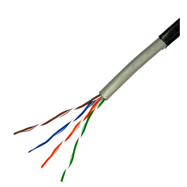 Мережевий кабель GEAR CAT.5E UTP CCA 4Px2x0.51 PVC+PE Outdoor (100 м.)