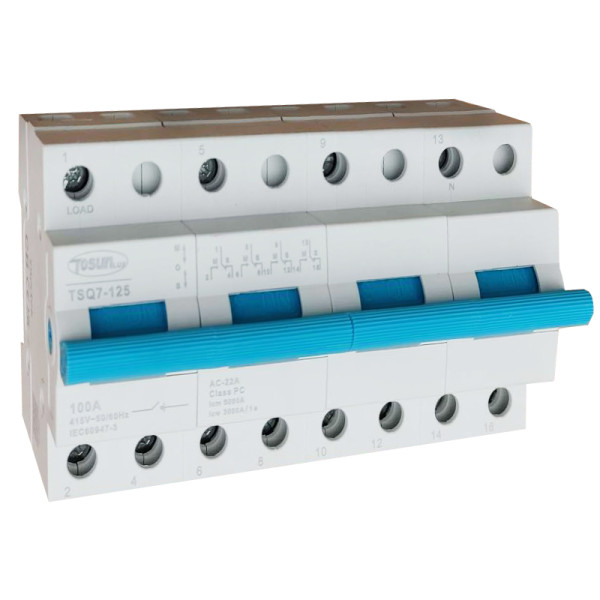 Переключатель нагрузки TOSUNlux TSQ7-125 100A 4P 1-0-2 230B/415B (6931934220650)