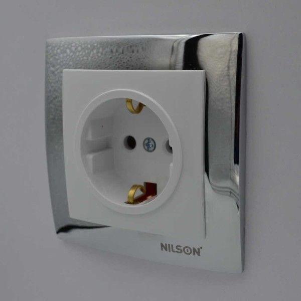 Розетка Nilson Touran біла 1-на з заземленням ( 24111017 ) - фото №7
