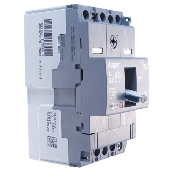 Ел.автомат Hager x160, In=25А, 3п, 18kA - фото №2