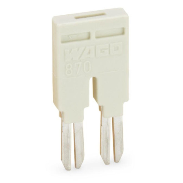 Двоконтактна перемичка Wago 870-402 9мм² 18А (сіра)