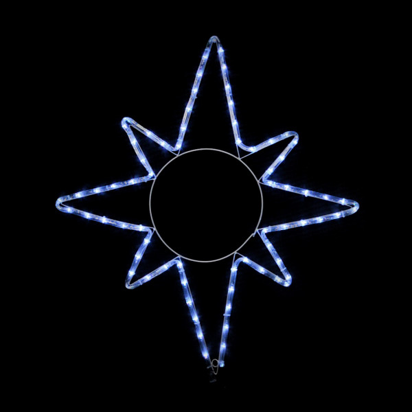 Уличная светодиодная гирлянда Delux EN MOTIF Star (90012985) 65х75см 8 мигающих диодов IP44 (белый свет) - фото №1