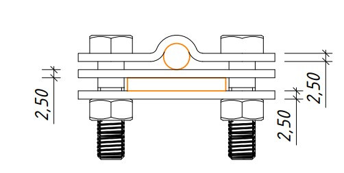З'єднувач Leo Lightman Contra дроту ø8-10 мм зі смугою шириною до 30мм Nі (203133) - фото №6