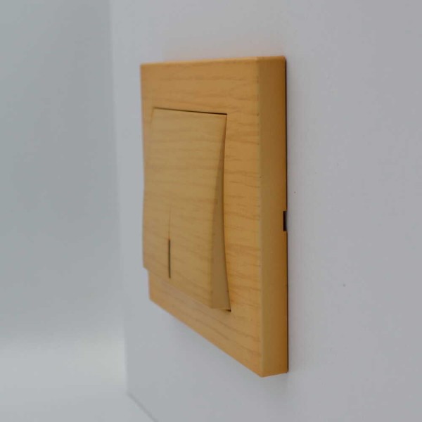 Вимикач ELBI ZENA Woodline клен 1кл з підсвіткою без рамки ( 609-012700-201 ) - фото №2