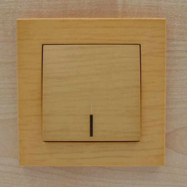 Вимикач ELBI ZENA Woodline клен 1кл з підсвіткою без рамки ( 609-012700-201 ) - фото №5