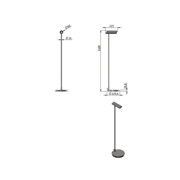 Торшер Pikart 32653-3 VL Torsher GU10 1x60W IP20 - фото №1