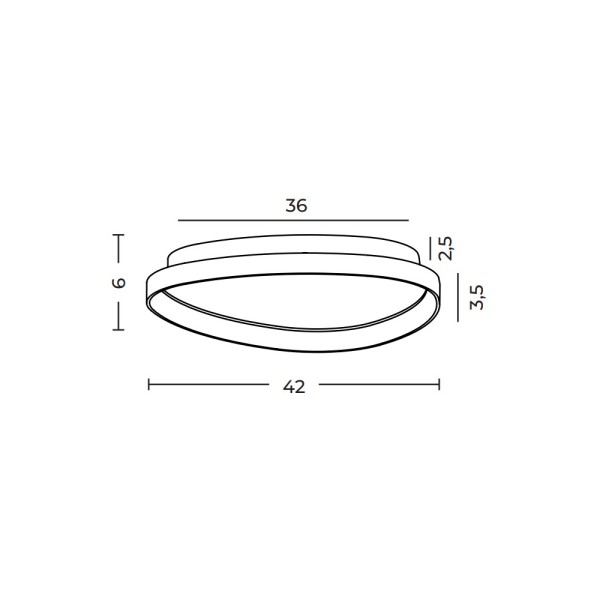 Потолочный светильник Azzardo AZ5769 Amanda LED 1x35W 3000K/4000K/6000K 2800Lm IP20 белый - фото №1