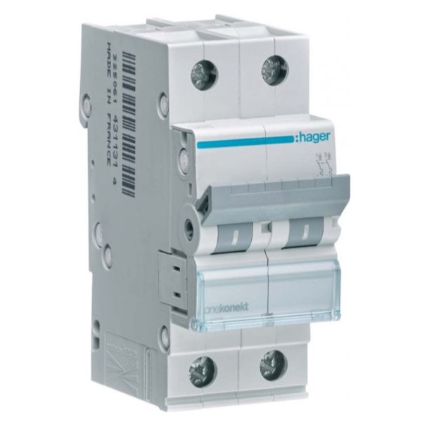 Автоматичний вимикач Hager MCN216 6кА C 16A 2P