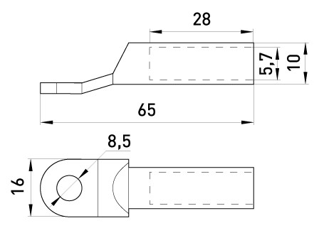 Медно-алюминиевый кабельный наконечник E.Next e.end.stand.ca.dtl.1.10 (s038001) - фото №1