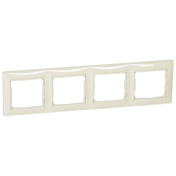 Рамка четырехместная Valena горизонтальная слоновая кость